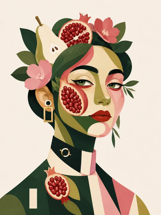 Retrato ilustrado de Marián Gómez