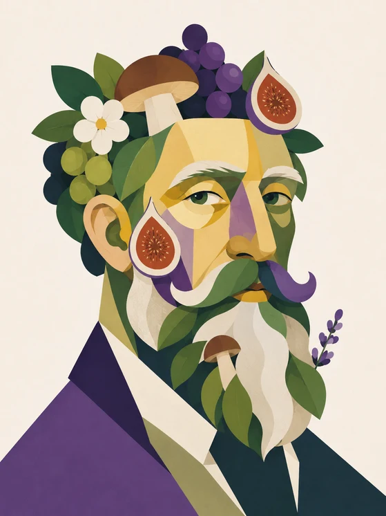 Retrato ilustrado de Óscar Deseco